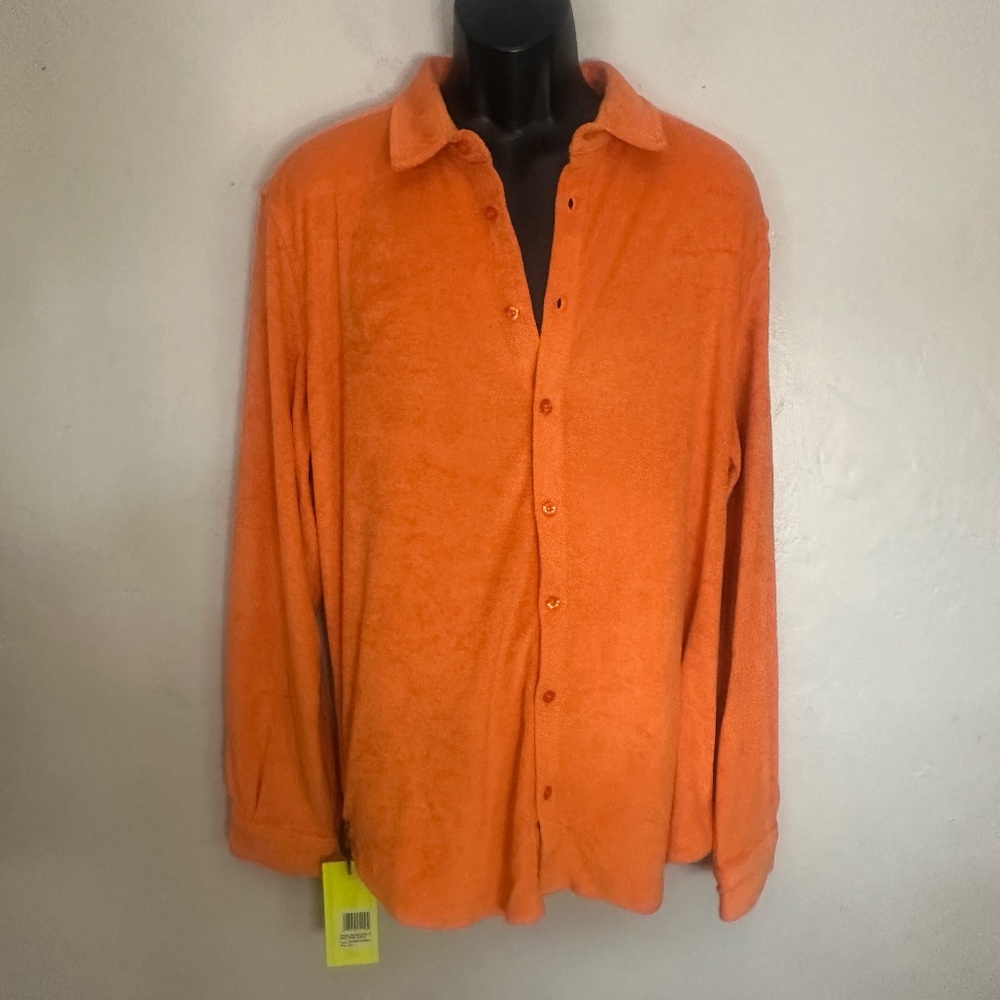 Bain de Mer Terrycloth Long Sleeve Shirt 3XL runs small New with tags 83% cotton